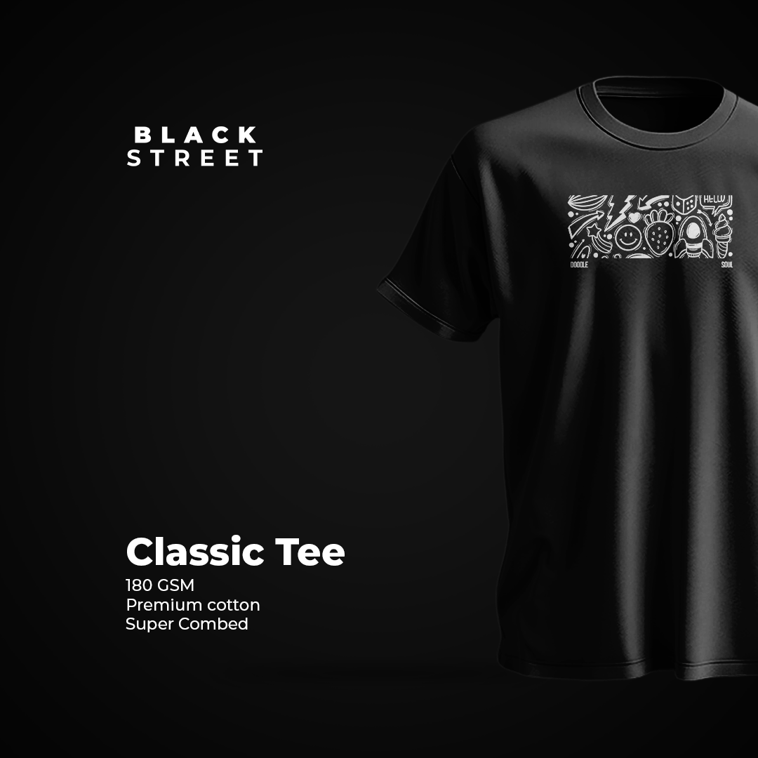 Doodle Soul Tee | 180 GSM